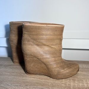 Madison Martin Margiela Tan Wedge Booties